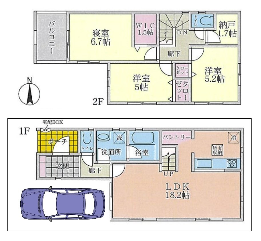 1.2号棟間取図